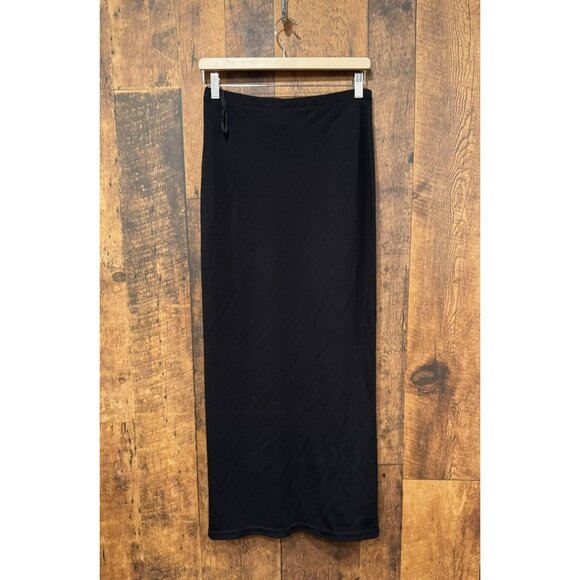 Joseph Ribkoff Long Black White Slit Skirt Size 6 - Picture 2 of 6